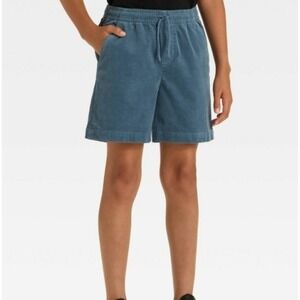 Boy's Corduroy Pull-On Shorts Art Class Dark Blue Small